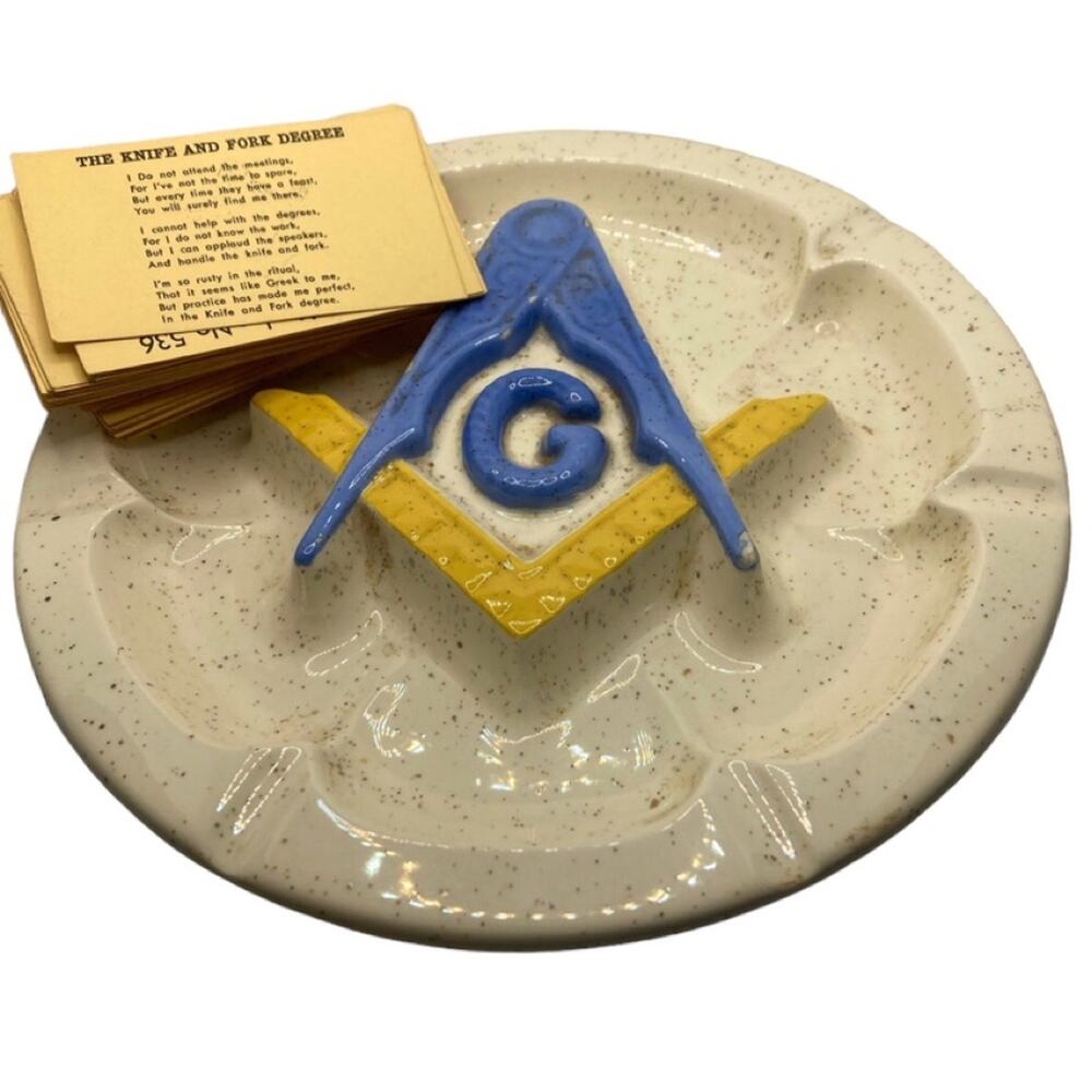 Vintage‎ Masonic Ash Tray